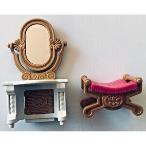 PLAYMOBIL #3020 Dressing Table + Stool Fairy Princess Bedroom replacement piece